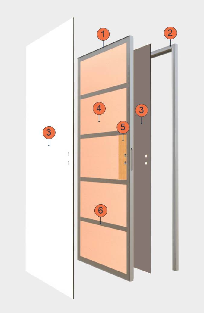 Схема полотна двери